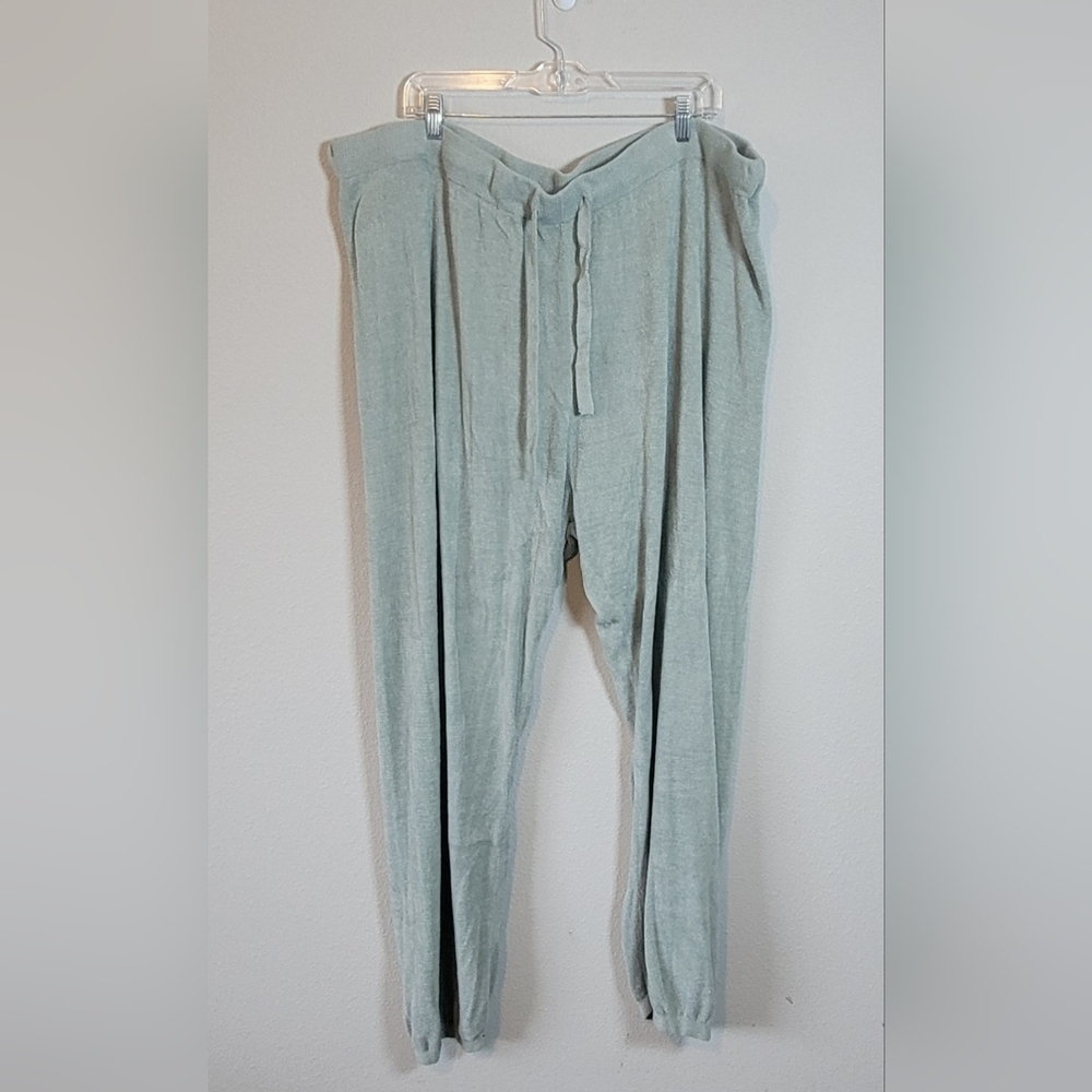 Barefoot Dreams Cozi Chic Ultra Lite Track Pants Size 3X Beach Glass - Picture 2 of 8